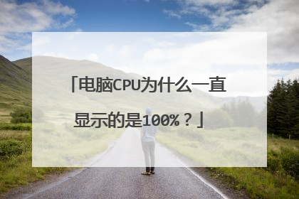 电脑CPU为什么一直显示的是100%？