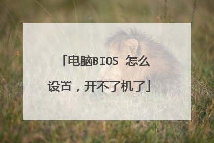 电脑BIOS 怎么设置,开不了机了