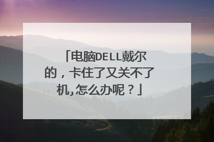 电脑DELL戴尔的,卡住了又关不了机,怎么办呢?