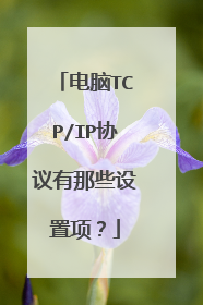 电脑TCP/IP协议有那些设置项？