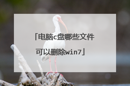 电脑c盘哪些文件可以删除win7