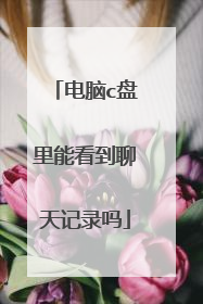 电脑c盘里能看到聊天记录吗
