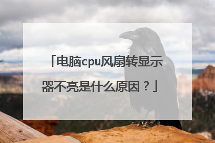 电脑cpu风扇转显示器不亮是什么原因?