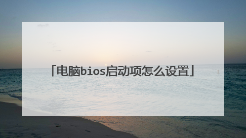 电脑bios启动项怎么设置