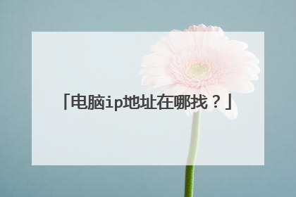 电脑ip地址在哪找？
