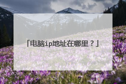 电脑ip地址在哪里?