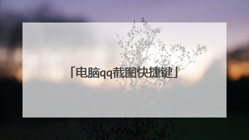 电脑qq截图快捷键