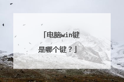 电脑win键是哪个键？