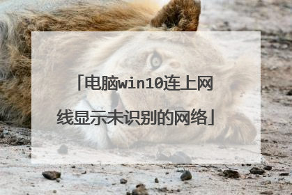 电脑win10连上网线显示未识别的网络