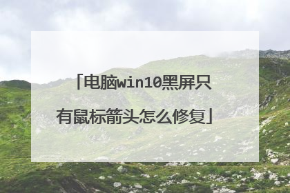 电脑win10黑屏只有鼠标箭头怎么修复