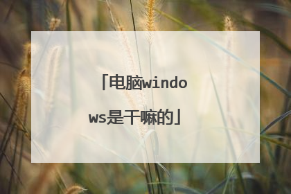 电脑windows是干嘛的