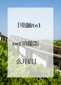 电脑telnet功能怎么开启