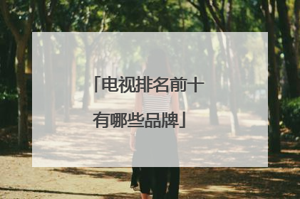 电视排名前十有哪些品牌