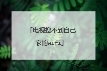 电视搜不到自己家的wifi