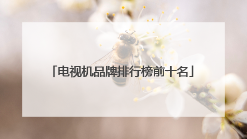 电视机品牌排行榜前十名