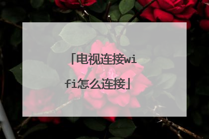 电视连接wifi怎么连接