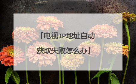 电视IP地址自动获取失败怎么办