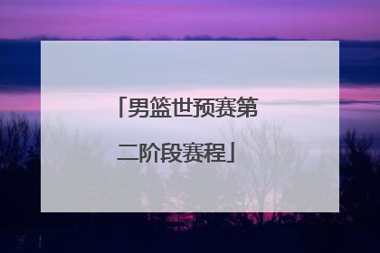 男篮世预赛第二阶段赛程