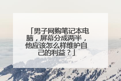 男子网购笔记本电脑,屏幕分成两半,他应该怎么样维护自己的利益?