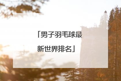 男子羽毛球最新世界排名