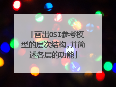 画出OSI参考模型的层次结构,并简述各层的功能