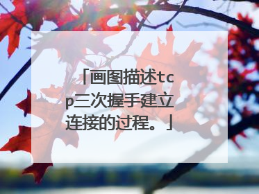 画图描述tcp三次握手建立连接的过程。