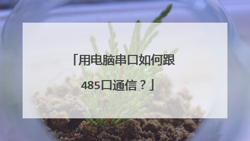 用电脑串口如何跟485口通信？