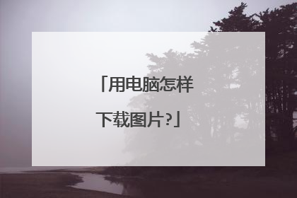 用电脑怎样下载图片?