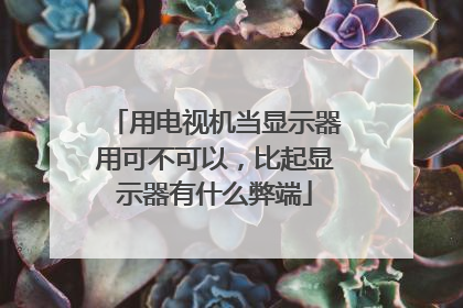 用电视机当显示器用可不可以,比起显示器有什么弊端