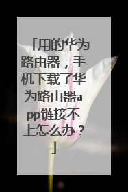 用的华为路由器,手机下载了华为路由器app链接不上怎么办?