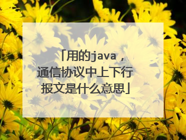 用的java，通信协议中上下行报文是什么意思