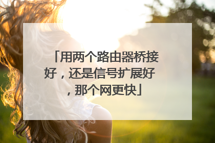 用两个路由器桥接好，还是信号扩展好，那个网更快