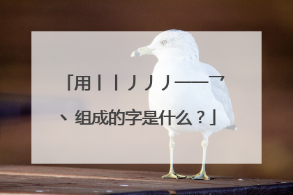 用丨丨丿丿丿一一乛丶组成的字是什么?