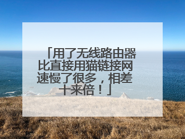 用了无线路由器比直接用猫链接网速慢了很多,相差十来倍!