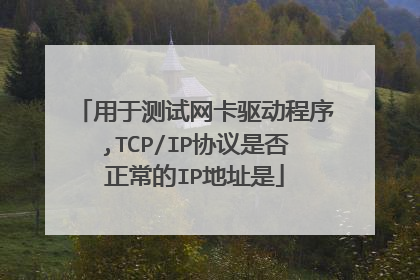 用于测试网卡驱动程序,TCP/IP协议是否正常的IP地址是