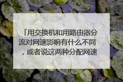 用交换机和用路由器分流对网速影响有什么不同,或者说这两种分配网速的原理是什么?