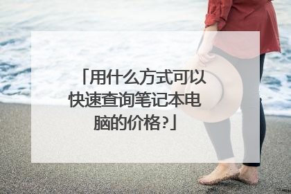 用什么方式可以快速查询笔记本电脑的价格?