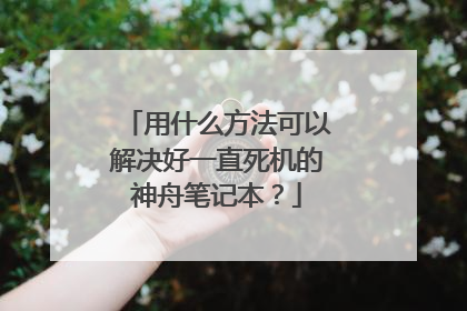 用什么方法可以解决好一直死机的神舟笔记本?