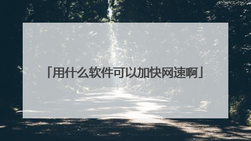用什么软件可以加快网速啊