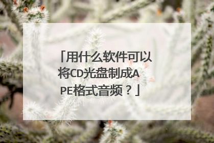 用什么软件可以将CD光盘制成APE格式音频？