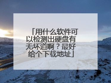 用什么软件可以检测出硬盘有无坏道啊？最好给个下载地址