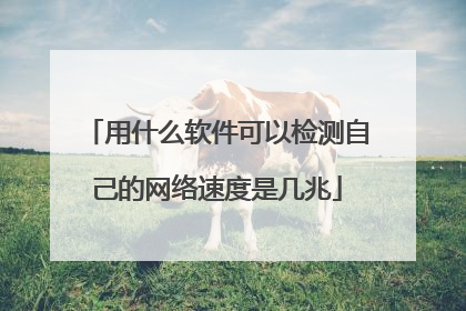 用什么软件可以检测自己的网络速度是几兆
