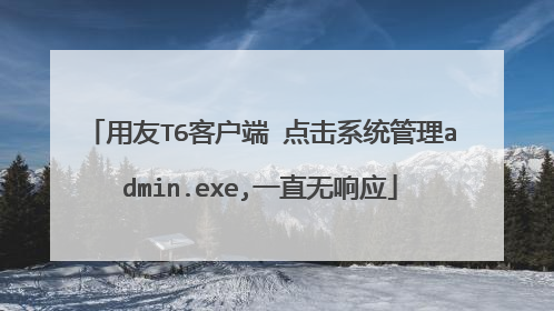 用友T6客户端 点击系统管理admin.exe,一直无响应