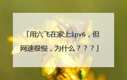 用六飞在家上ipv6,但网速很慢,为什么???