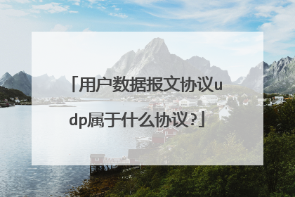 用户数据报文协议udp属于什么协议?