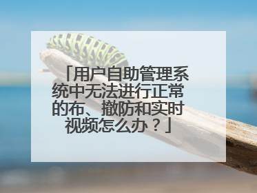 用户自助管理系统中无法进行正常的布、撤防和实时视频怎么办?