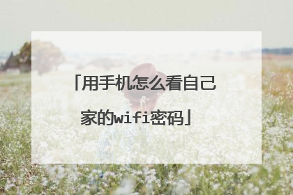 用手机怎么看自己家的wifi密码