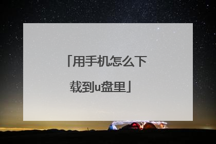 用手机怎么下载到u盘里