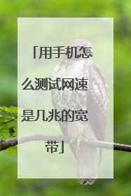用手机怎么测试网速是几兆的宽带