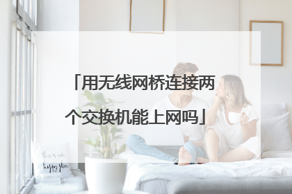 用无线网桥连接两个交换机能上网吗